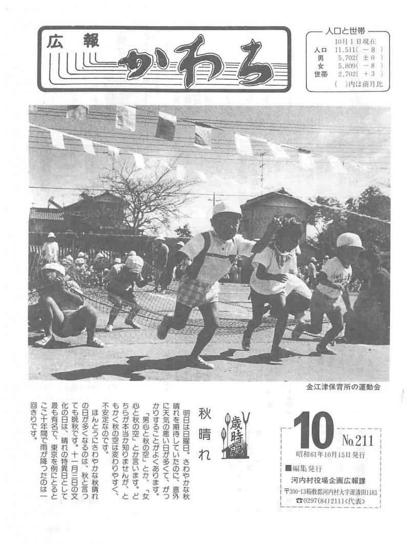 1986年10月号の表紙