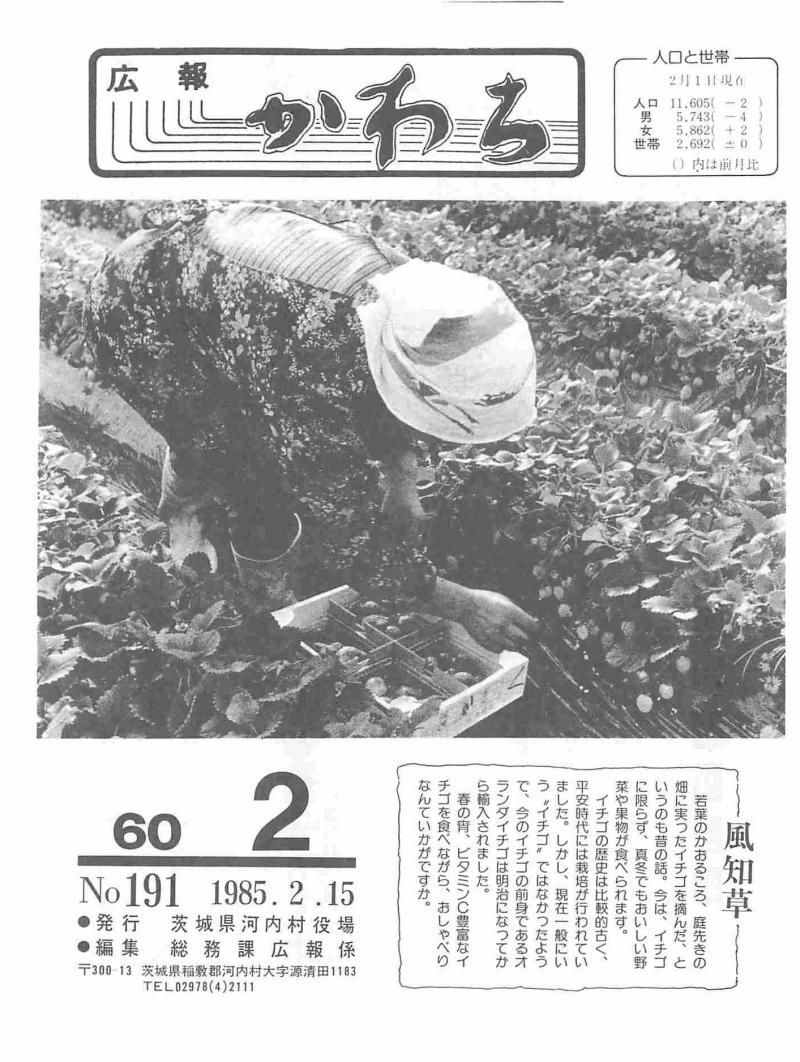 1985年2月号の表紙