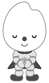 おじぎ（白黒）