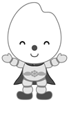 ばんざい（白黒）
