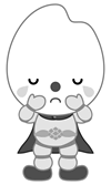 悲しい・泣き（白黒）