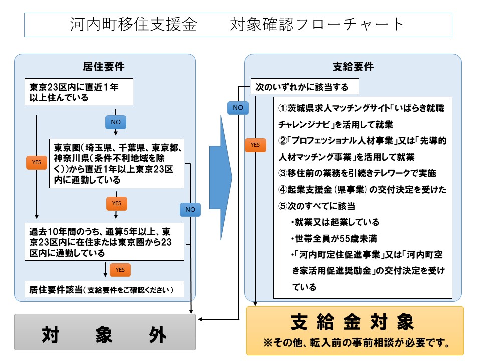 移住支援金フローチャート